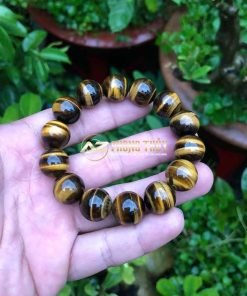 Vòng tay đá mắt hổ vàng nâu