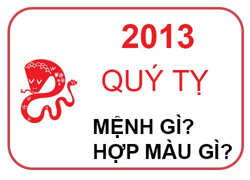 Sinh năm 2013 mệnh gì