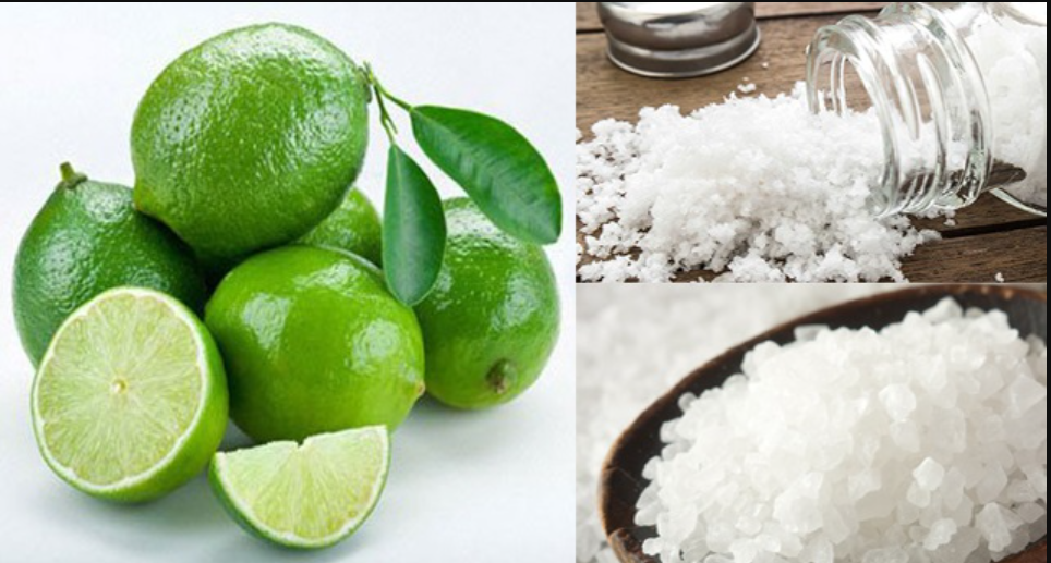 Phương án 1. Cách được khuyên dùng và xác nhận hiệu quả nhất: Chanh + Muối
