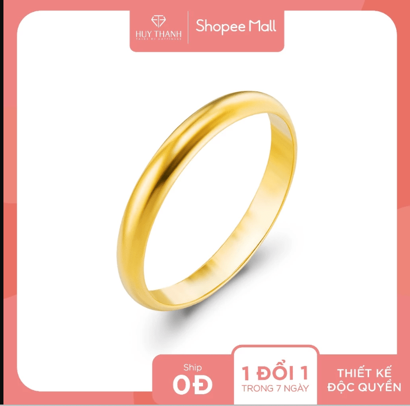 Nhẫn trơn tiết kiệm Vàng 24k 0.1 Chỉ